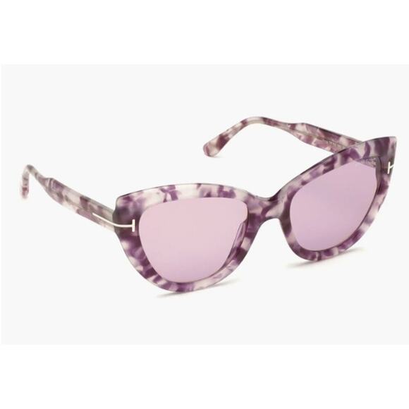 TOM FORD 55mm Cat Eye Sunglasses havana Violet - Picture 5 of 12